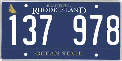 RI license plate 137978