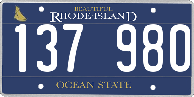 RI license plate 137980
