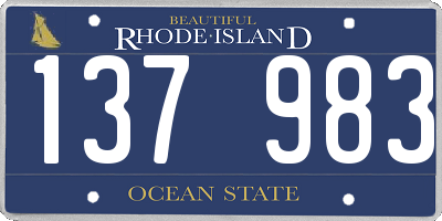 RI license plate 137983