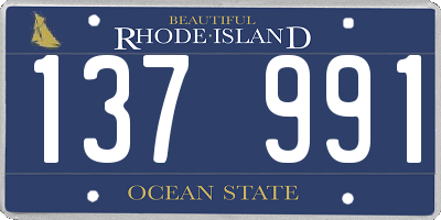 RI license plate 137991
