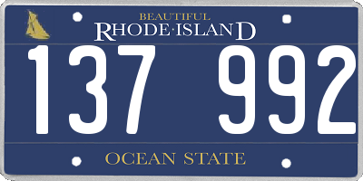 RI license plate 137992