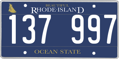 RI license plate 137997