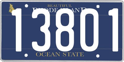 RI license plate 13801