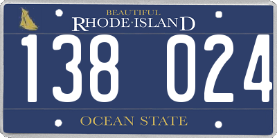 RI license plate 138024