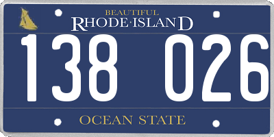 RI license plate 138026