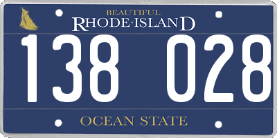 RI license plate 138028