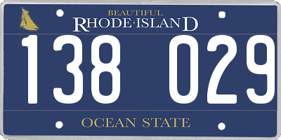 RI license plate 138029