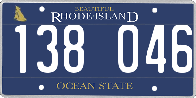 RI license plate 138046
