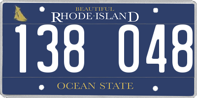 RI license plate 138048