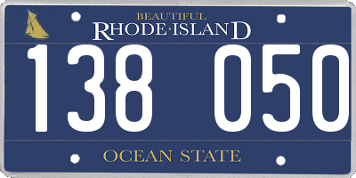 RI license plate 138050