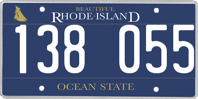 RI license plate 138055