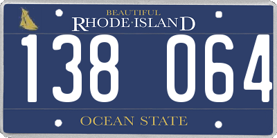 RI license plate 138064