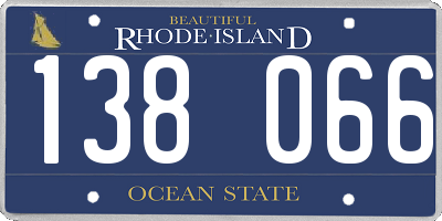 RI license plate 138066