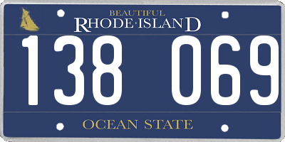 RI license plate 138069