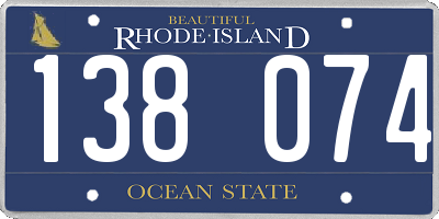 RI license plate 138074
