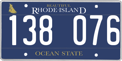 RI license plate 138076