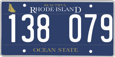 RI license plate 138079