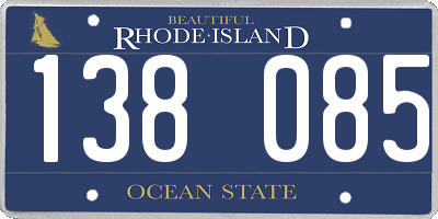 RI license plate 138085
