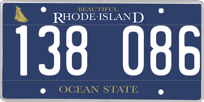 RI license plate 138086