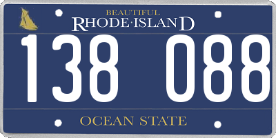 RI license plate 138088