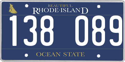 RI license plate 138089