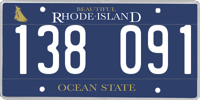RI license plate 138091