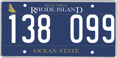 RI license plate 138099
