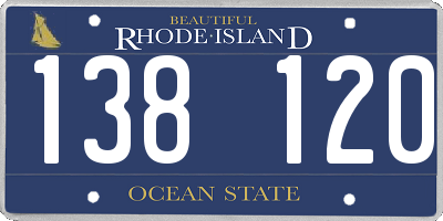 RI license plate 138120