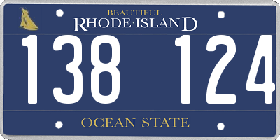 RI license plate 138124