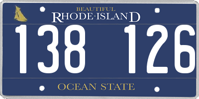 RI license plate 138126