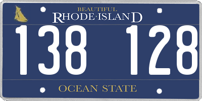 RI license plate 138128