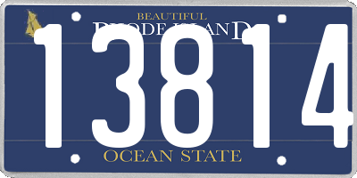 RI license plate 13814