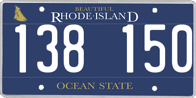 RI license plate 138150