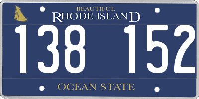 RI license plate 138152