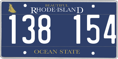 RI license plate 138154