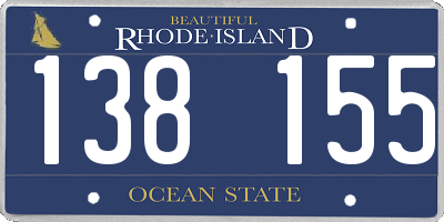 RI license plate 138155
