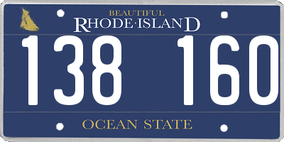 RI license plate 138160