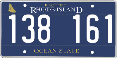 RI license plate 138161