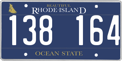 RI license plate 138164