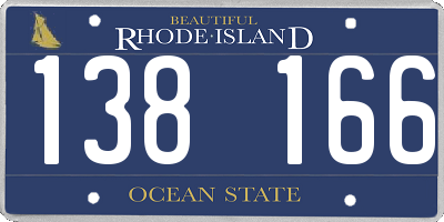 RI license plate 138166