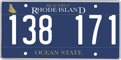 RI license plate 138171