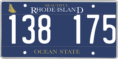 RI license plate 138175