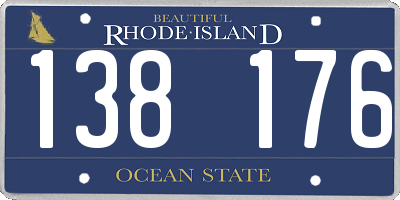 RI license plate 138176