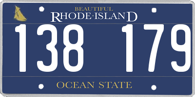 RI license plate 138179