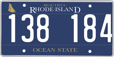 RI license plate 138184