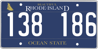 RI license plate 138186