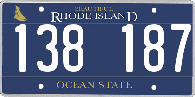 RI license plate 138187
