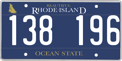 RI license plate 138196