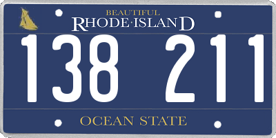 RI license plate 138211