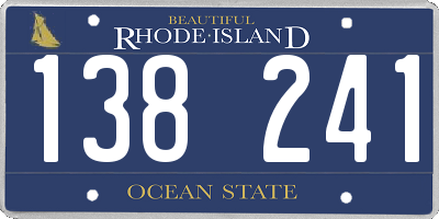 RI license plate 138241